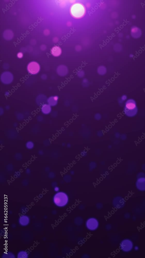 Poster abstract purple glowing bokeh lights with soft blurred circles creating dreamy atmosphere