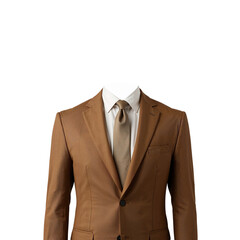 Sophisticated Brown Suit on Black Background for Professional Attire Concepts and Fashion Displays