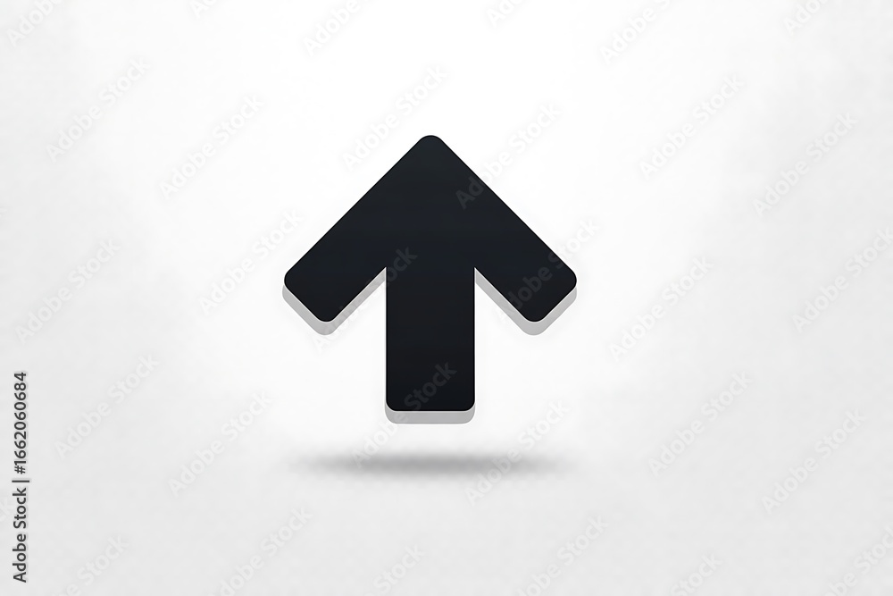Poster black straight arrow graph for ui logo creation