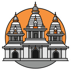 Hindu Temple Illustration