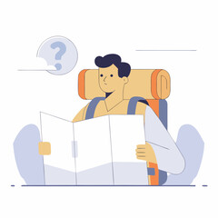 Traveler Reading Map