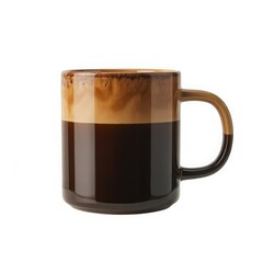 Dark coffee in a gradient ceramic mug dark brown light brown