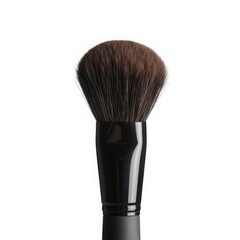 Fluffy brown makeup brush with black handle beauty tool