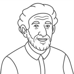 old man on white 