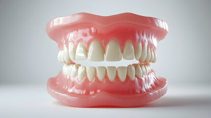Obraz premium Hyper realistic dentures model for dental education and design