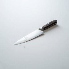 Sharp steel kitchen knife wooden handle chef knife