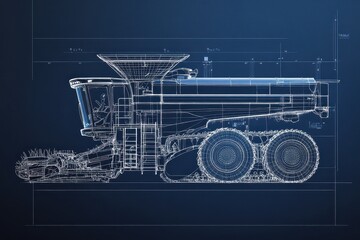 Blueprint Autonomous Combine Harvester With