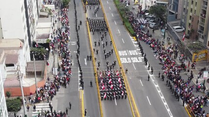 Peruvian national day parade in lima