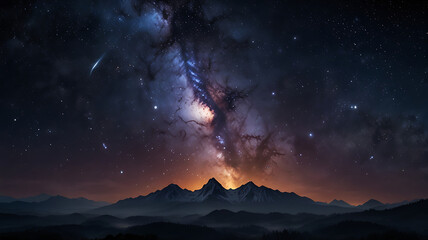 Fototapeta premium Cosmic Nebula and Starry Universe – High-Resolution Space Imagery