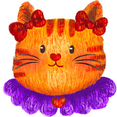 A little Cat Illustration hand drawing 