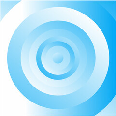 Blue circular swirl abstract background with gradient rings. Modern vector design for digital art and decoration.