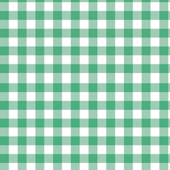 green gingham fabric texture. Checkered pattern 