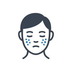 Facial Acne Pustules Icon