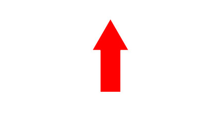 A Transparent or Png Red Arrow Pointing Upward Symbolizing Direction, Growth, Success and Progress. Perfect for Business, Motivation and Navigation Themes.