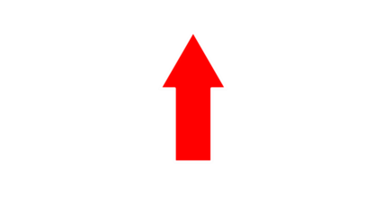A Transparent or Png Red Arrow Pointing Upward Symbolizing Direction, Growth, Success and Progress. Perfect for Business, Motivation and Navigation Themes.