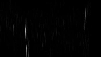 Rain streaks falling vertically against a black background