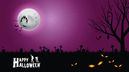 Scary Spooky Background with Scary environment for Happy Halloween Celebrations and Trick or Treat Parties