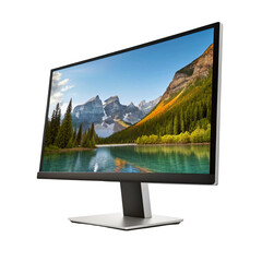 Monitor isolated on white background with flat screen modern design realistic clean texture and detail