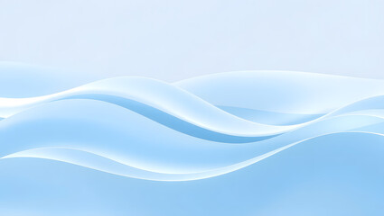 Fototapeta premium Serene Light Blue Abstract Wave Background: Elegant, Smooth, and Calming Design, light blue, waves, abstract background, soft, smooth, flowing, serene, calm, pastel, subtle, elegant, minimalist