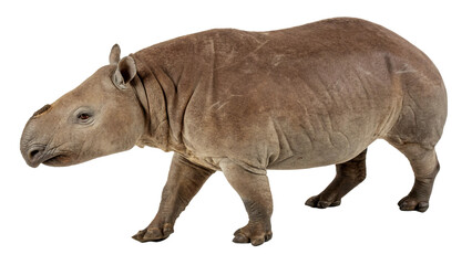 Obraz premium Extinct animal narrow ridged finless porpoise on white or transparent background