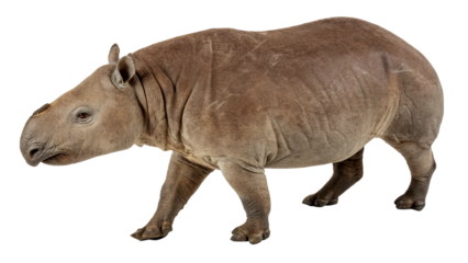 Extinct animal narrow ridged finless porpoise on white or transparent background