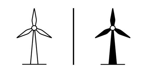 Eco-friendly Wind Energy Silhouette: A clean silhouette of a wind turbine stands tall, representing sustainable energy generation for a cleaner planet.