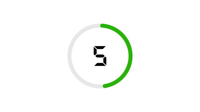 Countdown animation from 10 to 0 with bold numbers on clean white background symbolizing timer clock event start concept digital design.

