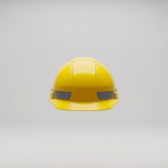 Bright yellow protective headwear hard hat safety