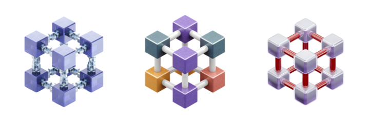3D Block Chain rendering icon set. isolated on a transparent background.png
