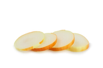 Onion isolated on white background. onion slice. onion rings. Fresh Yellow Onion. Natural, fresh, vegetarian food. Agricultural products. Healthy eating. Vegetables. Farmer's market.