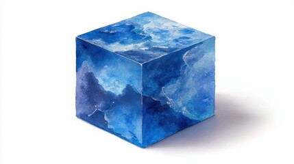 A data cube clipart, technology element, isolated on white background
