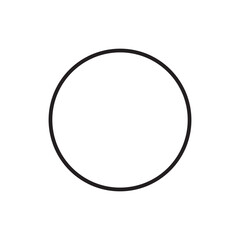 Round circle outline icon vector flat illustration design on white background
