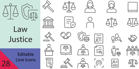 Law Justice icon sheet