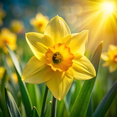 Fototapeta premium yellow daffodil flower