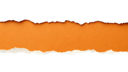Torn orange paper strip revealing white layer beneath – Reveal concept, abstract texture, minimalist design cue, torn paper, reveal, texture, abstract, minimalist, contrast, Transparent Image