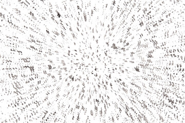 Abstract black and white burst with dotted pattern isolated on transparent background