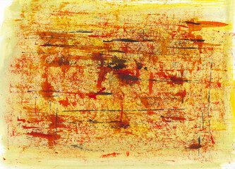 Obraz premium Colorful contemporary abstract painting with warm earthy tones and texture.