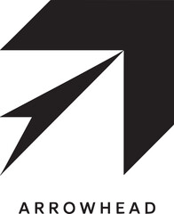 Arrowhead Vector Illustration Symbolizing Direction and Navigation in Black and White