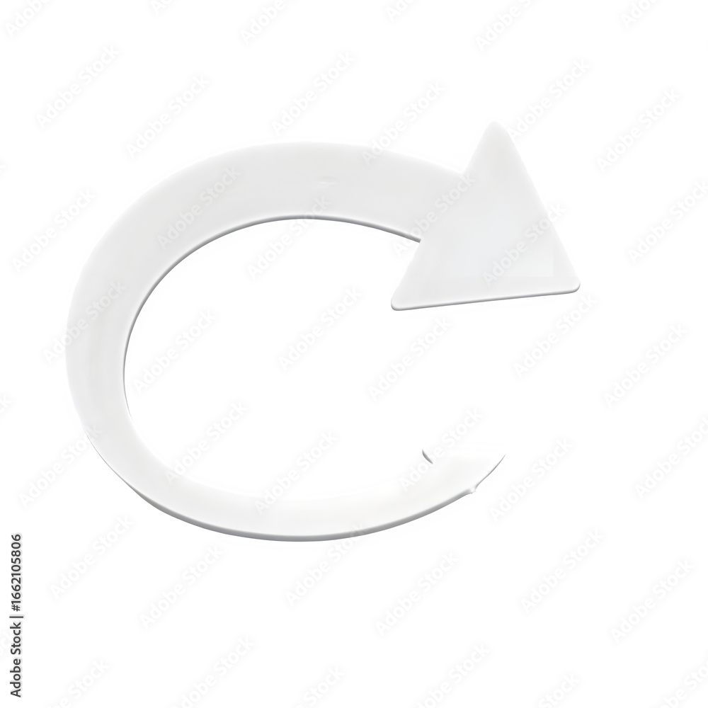 Poster white curved arrow png – clean vector symbol graphic – isolated on transparent background png file f