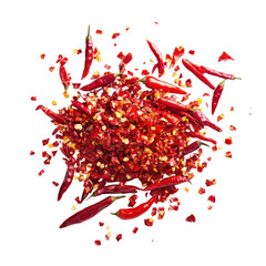 Naklejka premium Red hot chili peppers, group of red hot chili peppers with a glossy finish, isolated on transparent background