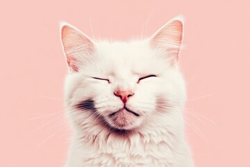 Obraz premium Winking cat funny close-up portrait