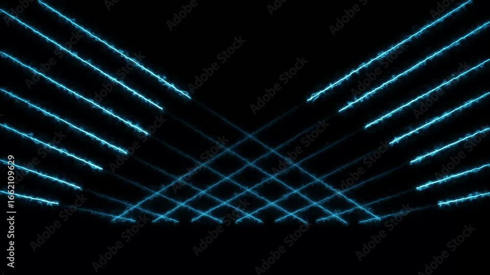 Poster glowing line icon animation . neon line animation neon light glowing red and blue color seamless ani