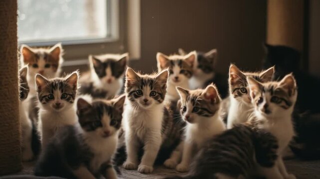 Adorable kittens meowing and playing together cute cat compilation kitten videos funny cats and kittens