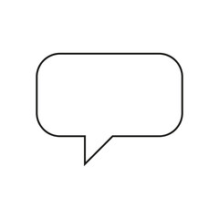 bubble,chat,message flat line icon illustration of an empty speech bubble for online chat or text message communication