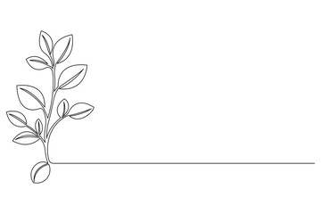 Growth plant one line art