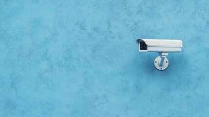 Connected home security camera mount, metallic screws, wall texture