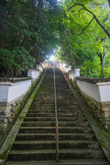 滋賀大津 西教寺 真盛上人廟への石段