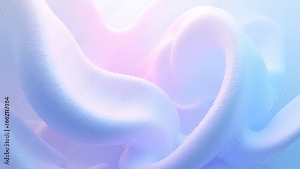 Poster abstract 3d rendering of a flowing wave. a modern elegant liquid shape with a glossy blue and purple