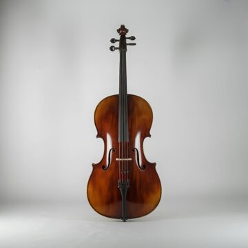 Polished brown cello dark strings string instrument
