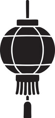 Chinese lantern silhouette vector illustration perfect for festival, celebration, decoration, and culture design.